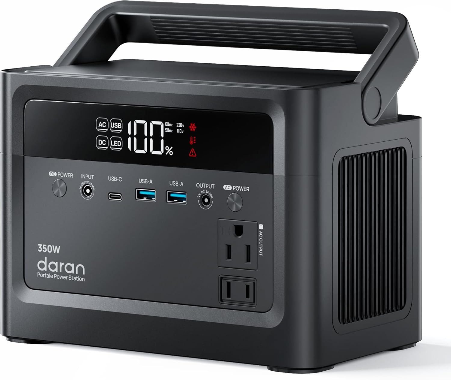 Portable Power Station 350W, 230.4Wh Power Bank Lifepo4 Battery 110V Pure Sine W