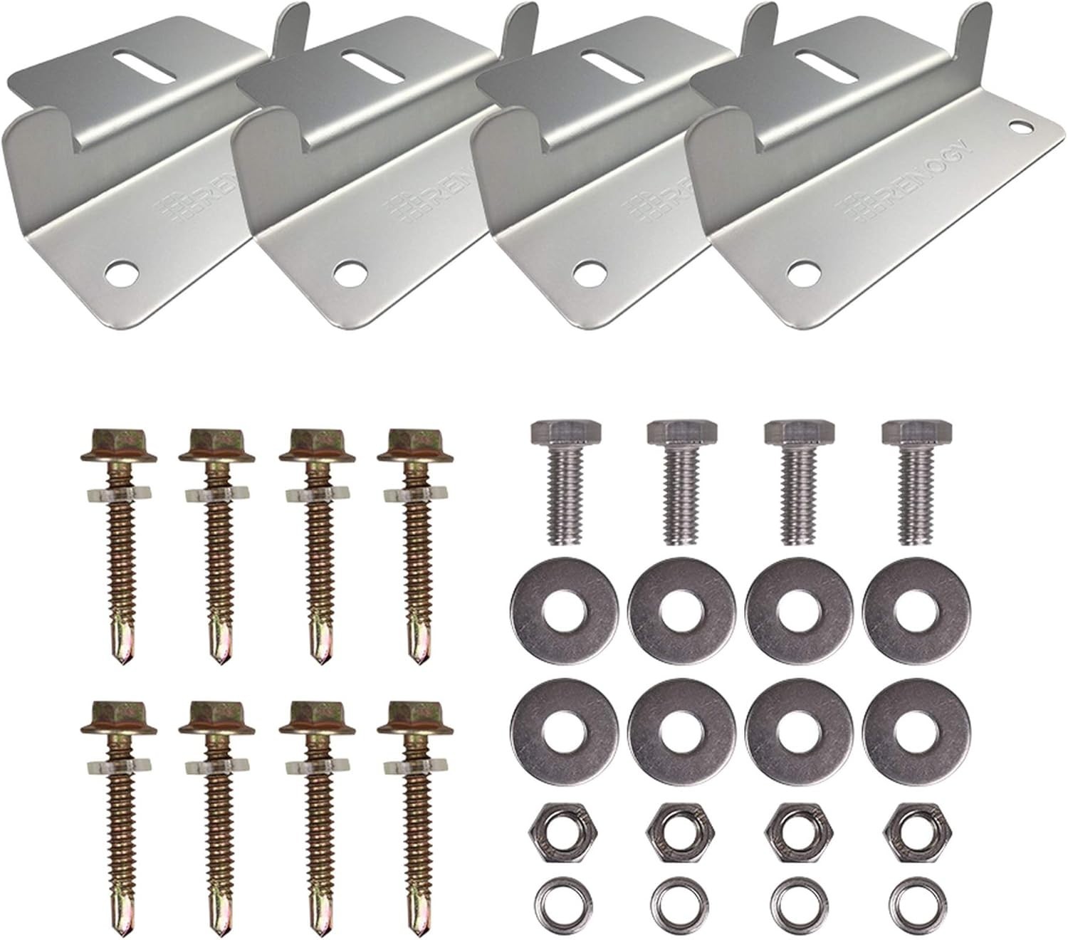 Durable Aluminum Z Brackets for Solar Panels | 50W-150W Capacity Set of 4