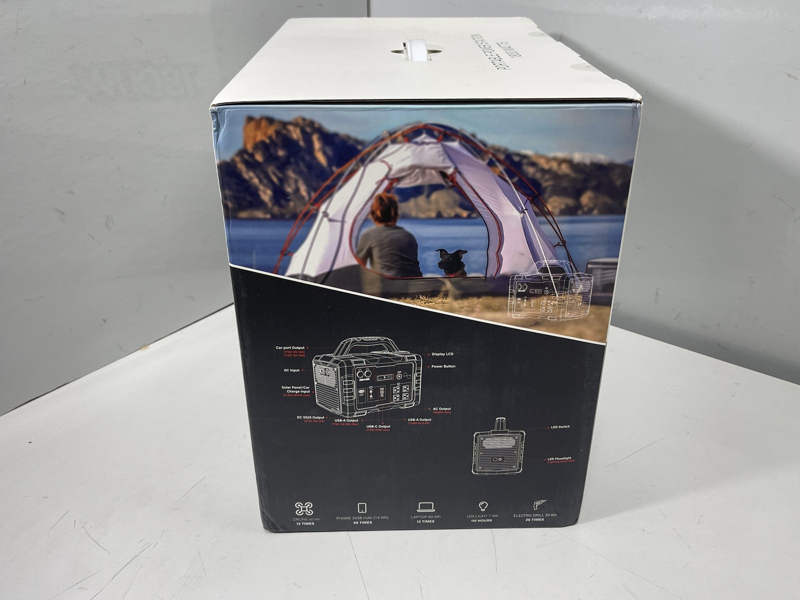 Portable Power Station 1800W/3600W Surge 1024Wh LiFePO4 Solar Generator – Black