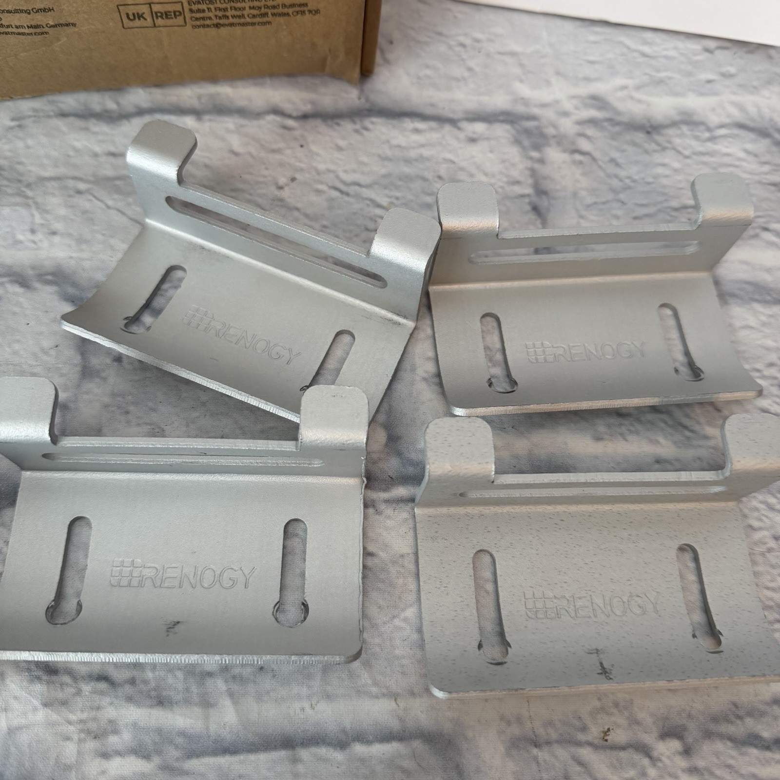 Renogy RNG-MTS-ACB Adjustable Curved Solar Panel Mount Bracket Kit Set Of 4 NIB