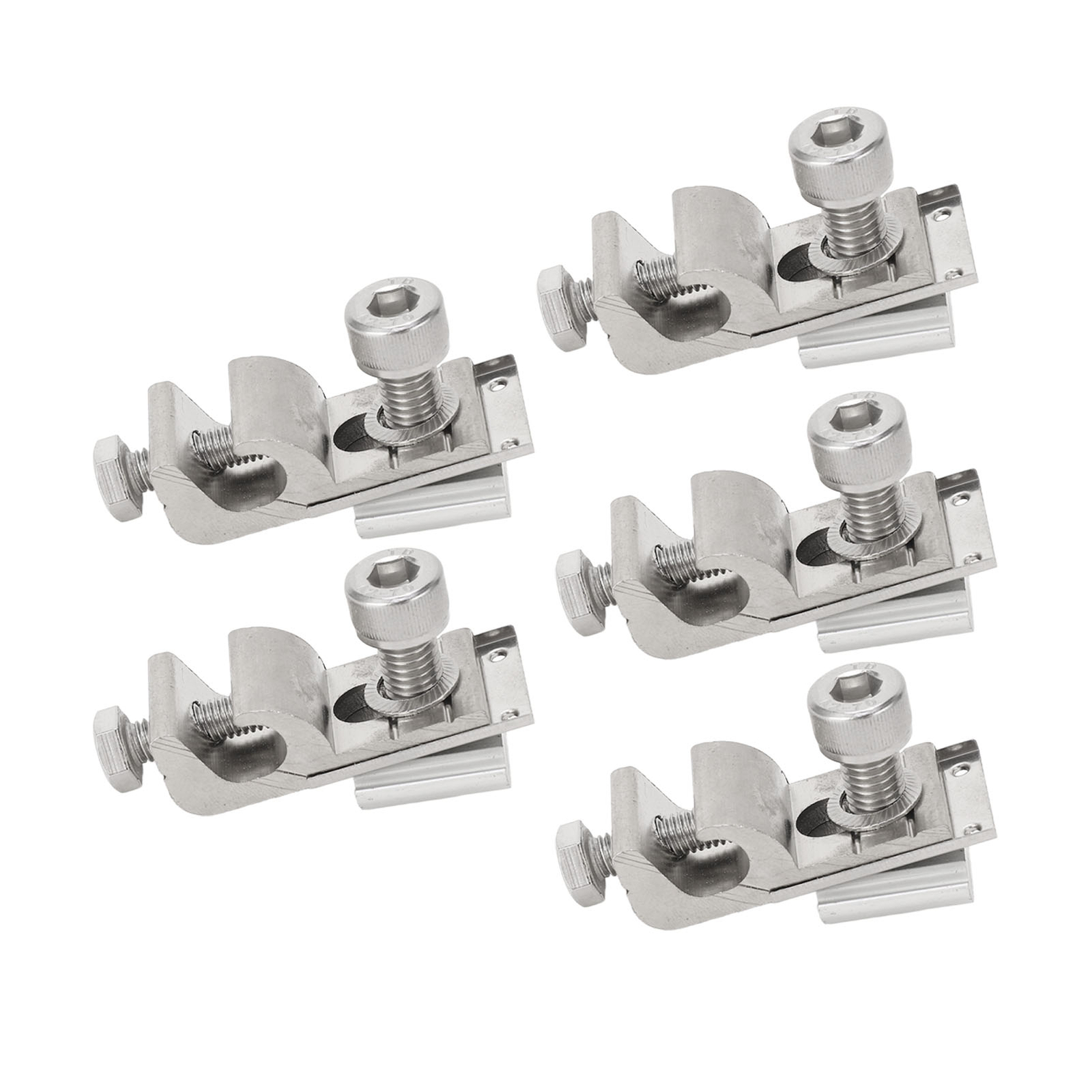 5Pcs Solar Panel Grounding Lugs Metal Clips Cable Clamps Bracket Earth Clip♡