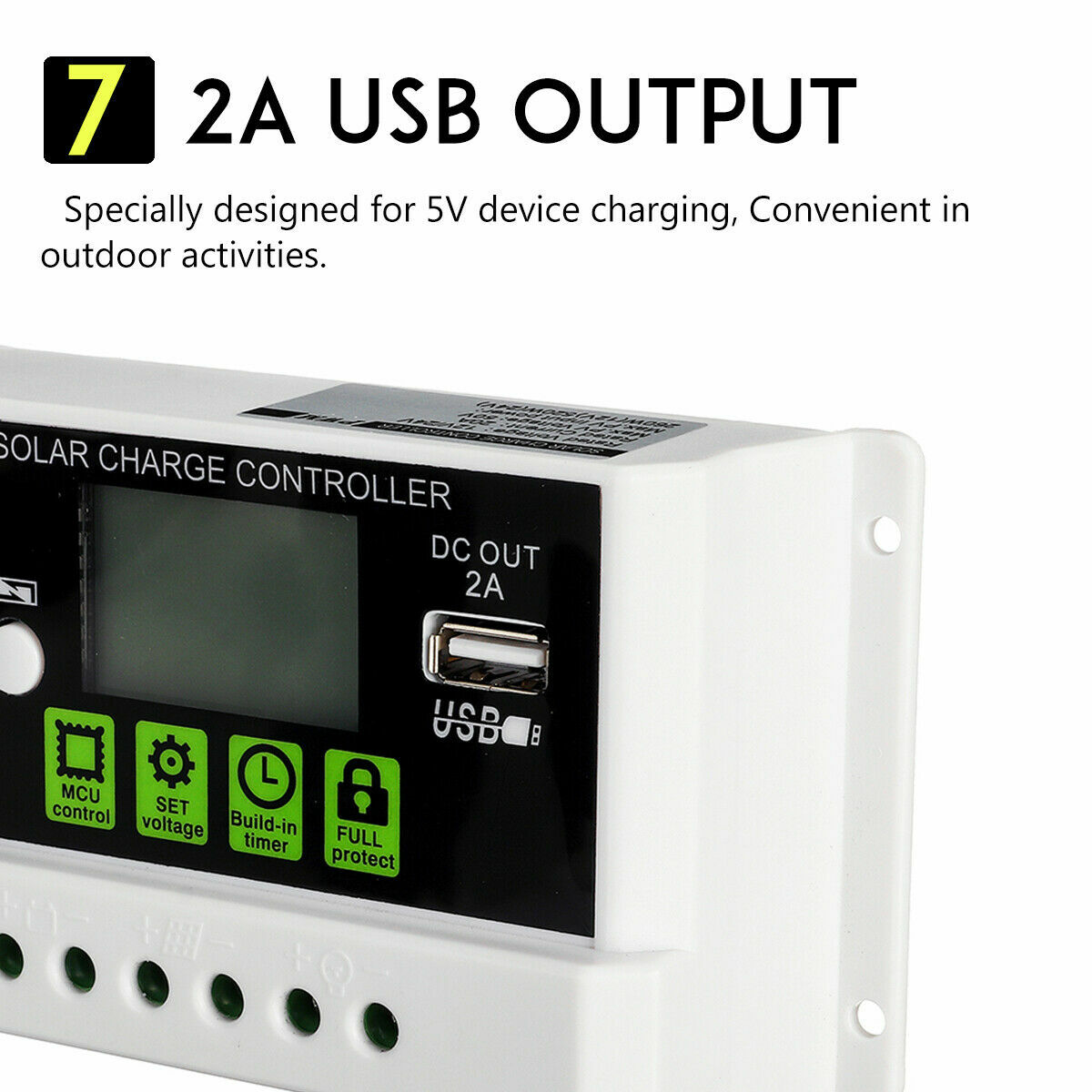 30A LCD PWM Solar Panel Charger Controller For Li-ion Lead Acid Battery 12V/24V
