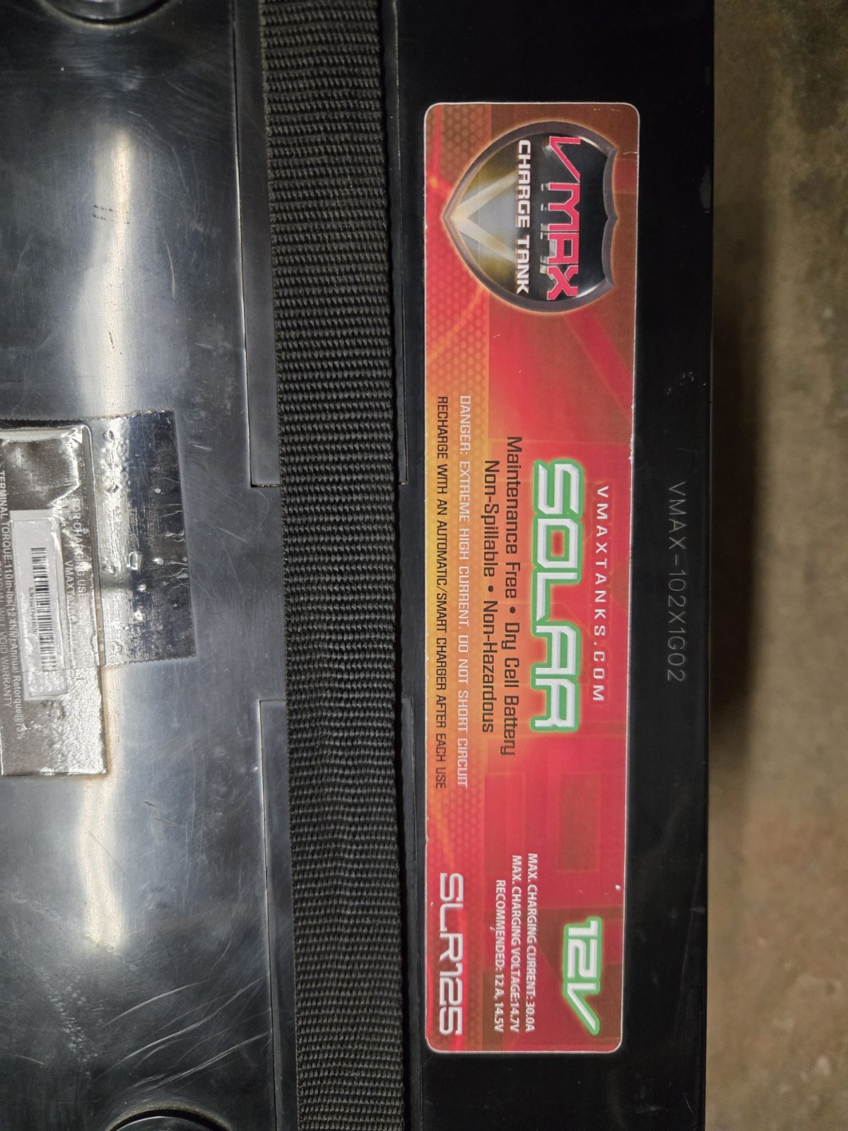 VMAX SLR125 AGM Deep Cycle 12V 125AH Battery for Synthesis Renogy PV SOLAR PANEL