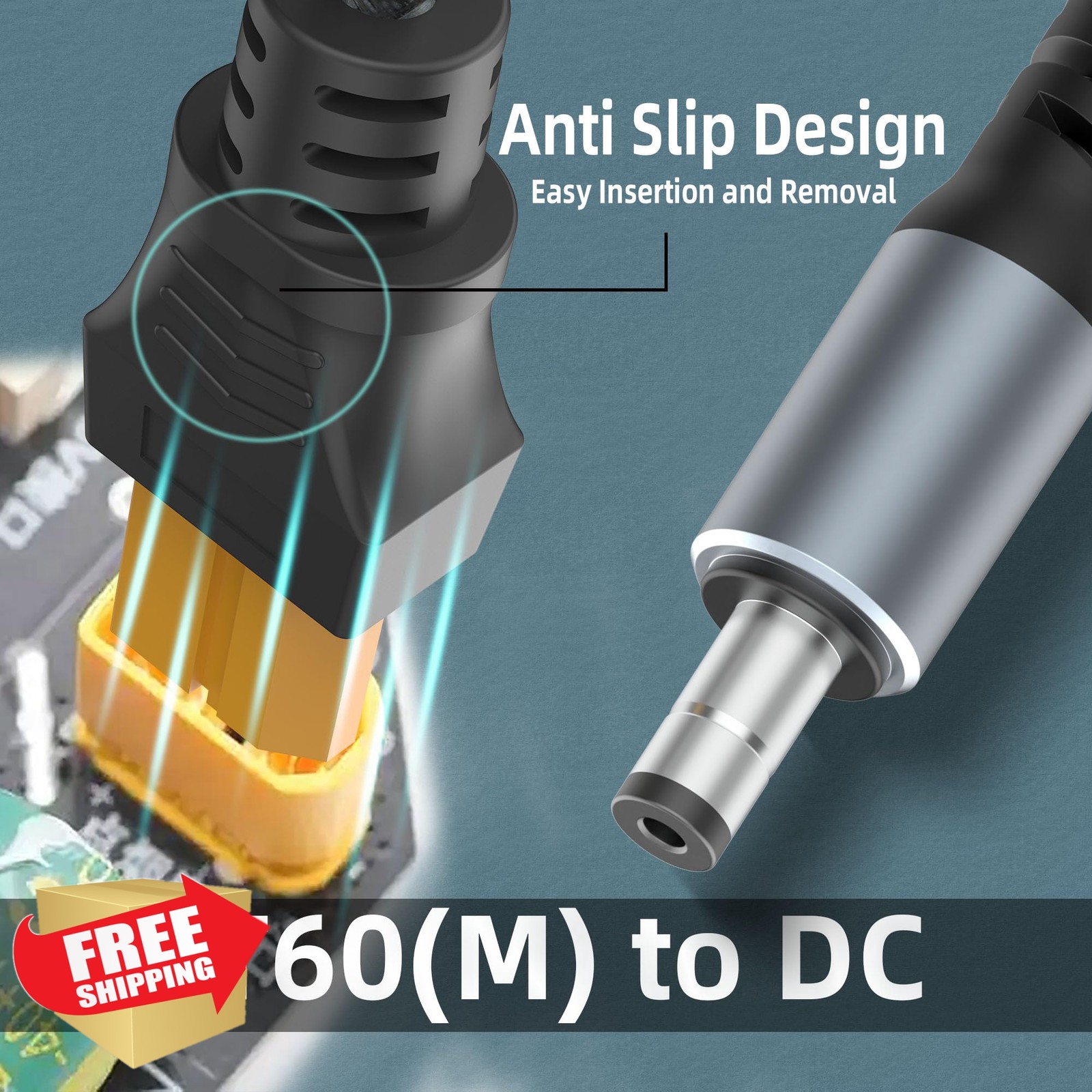 Magiclifee 3.3ft XT60 to DC5521 Cable