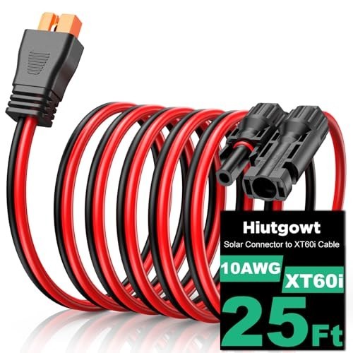 10AWG XT60i Solar Extension Cable 25FT Solar Panel to XT60i Charging Cord New