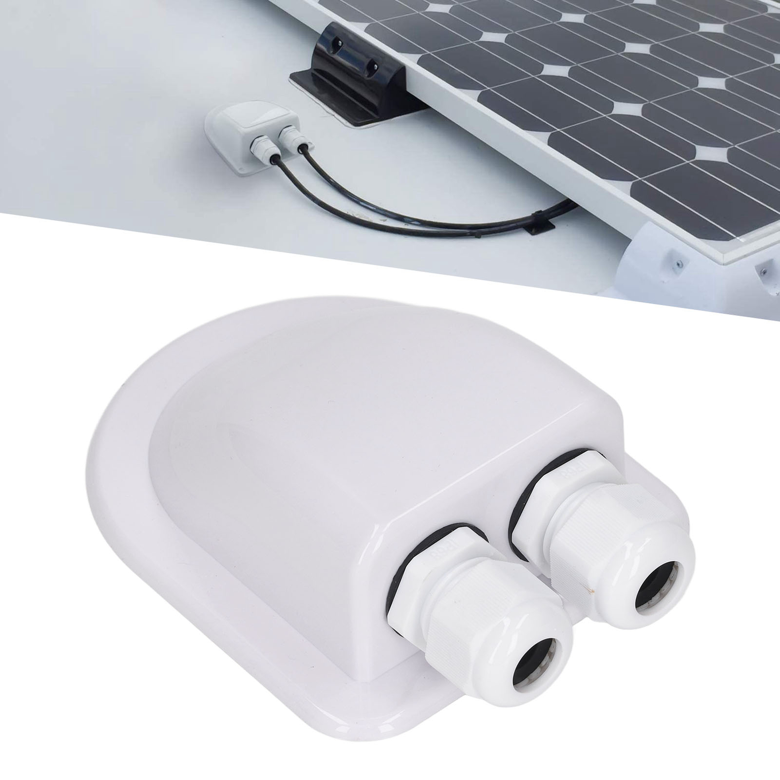 (White)Cable Junction Box Solar Entry Housing UV Resistance Wide Application