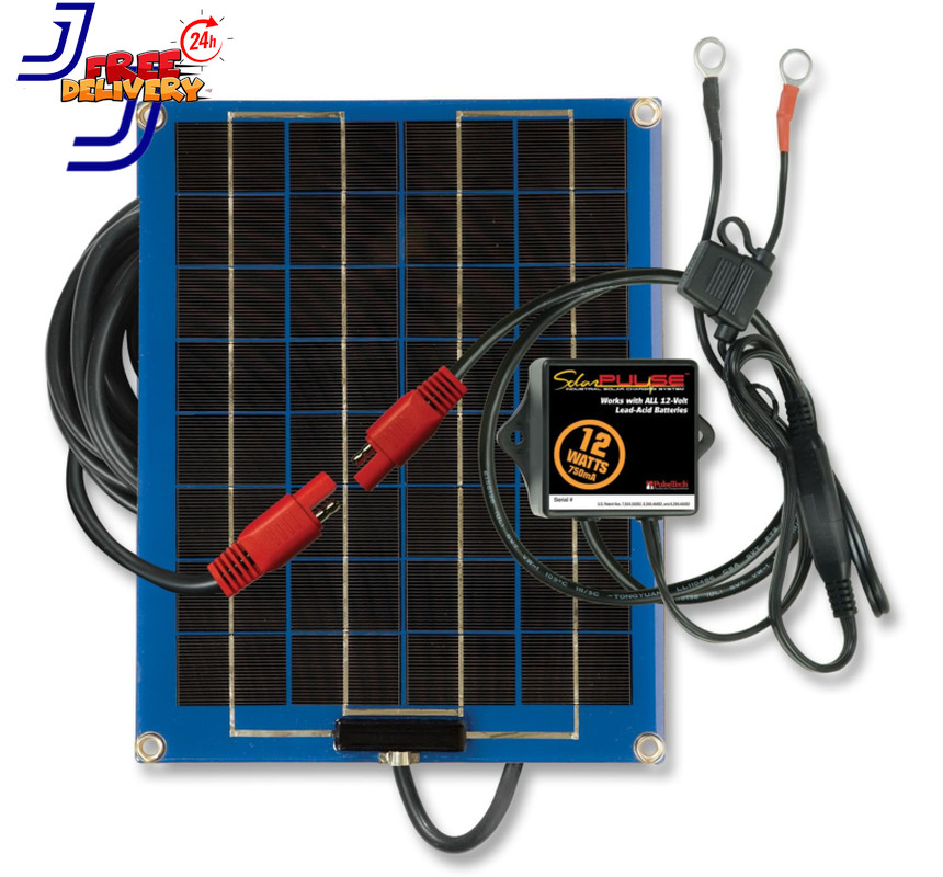 Solarpulse SP-12 Solar Battery Charger Maintainer, 12 Watt, Blue