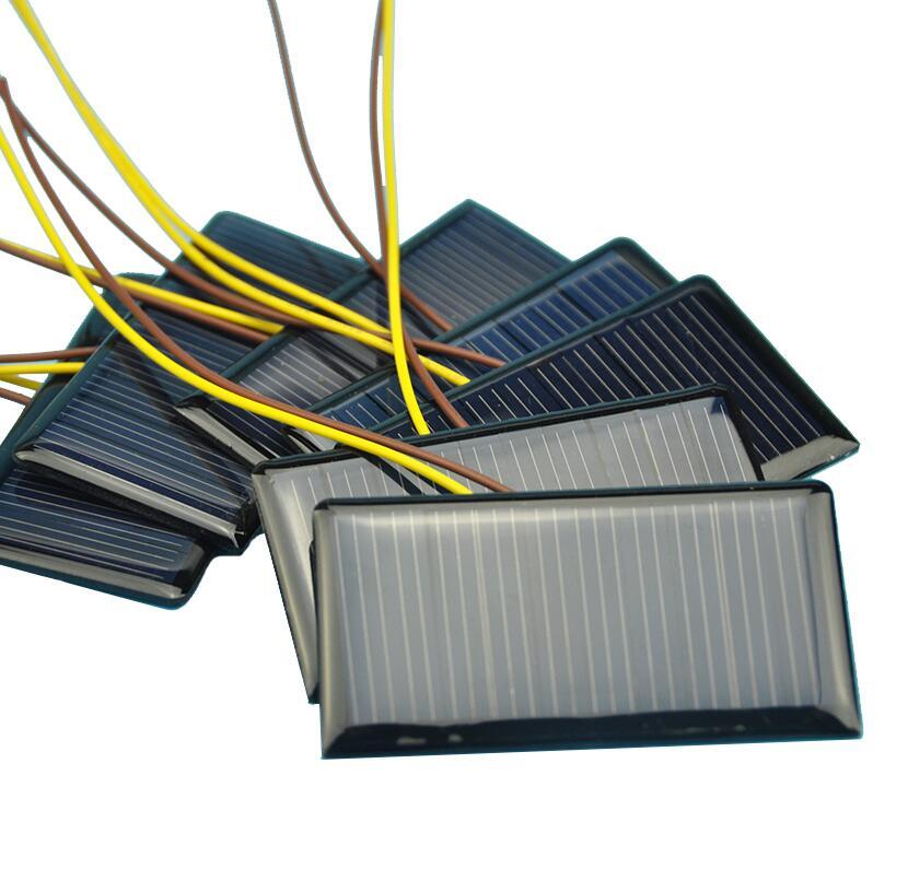 10PCS 5V 60mA 68*36 Micro Mini Solar Cell Panel Battery Charger for DIY Projects