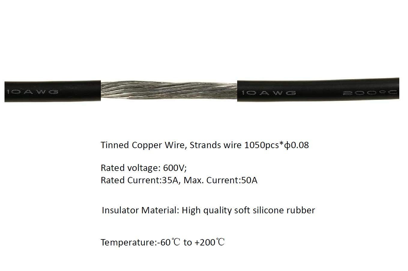 Solar Panel Connectors 10AWG Compatible with MC-4 Solar Connecter to SAE Adapter