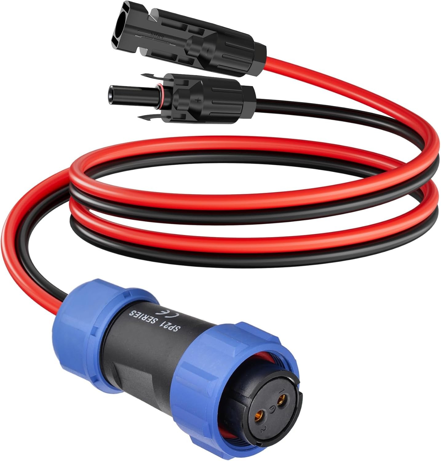 ELFCULB 12AWG Solar to SP21 2-Pin Aviation Cable for Bluetti AC200P AC200MAX