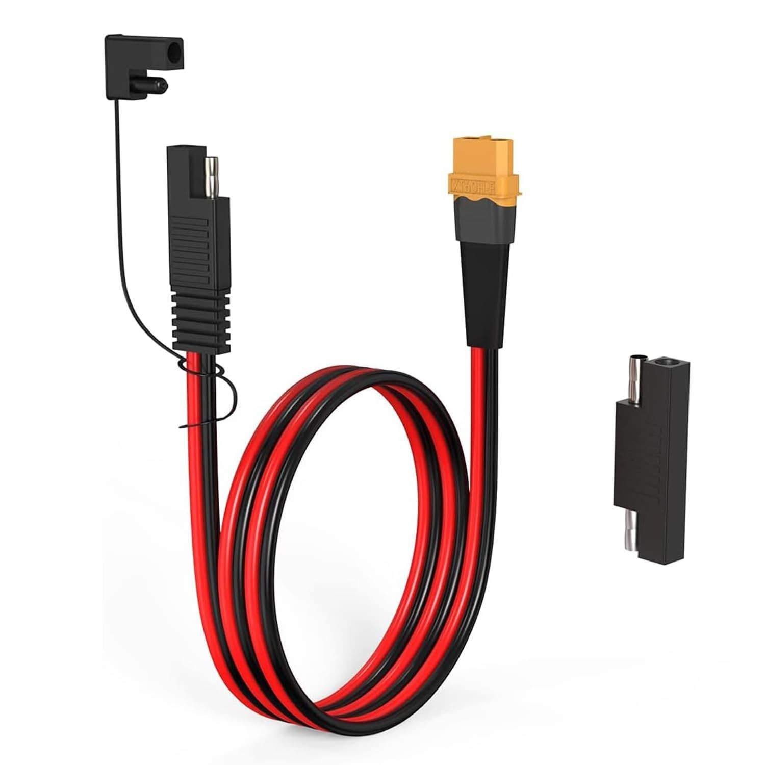 10AWG XT60i to SAE Adapter Extension Cable for Solar Power Station 2 FT L