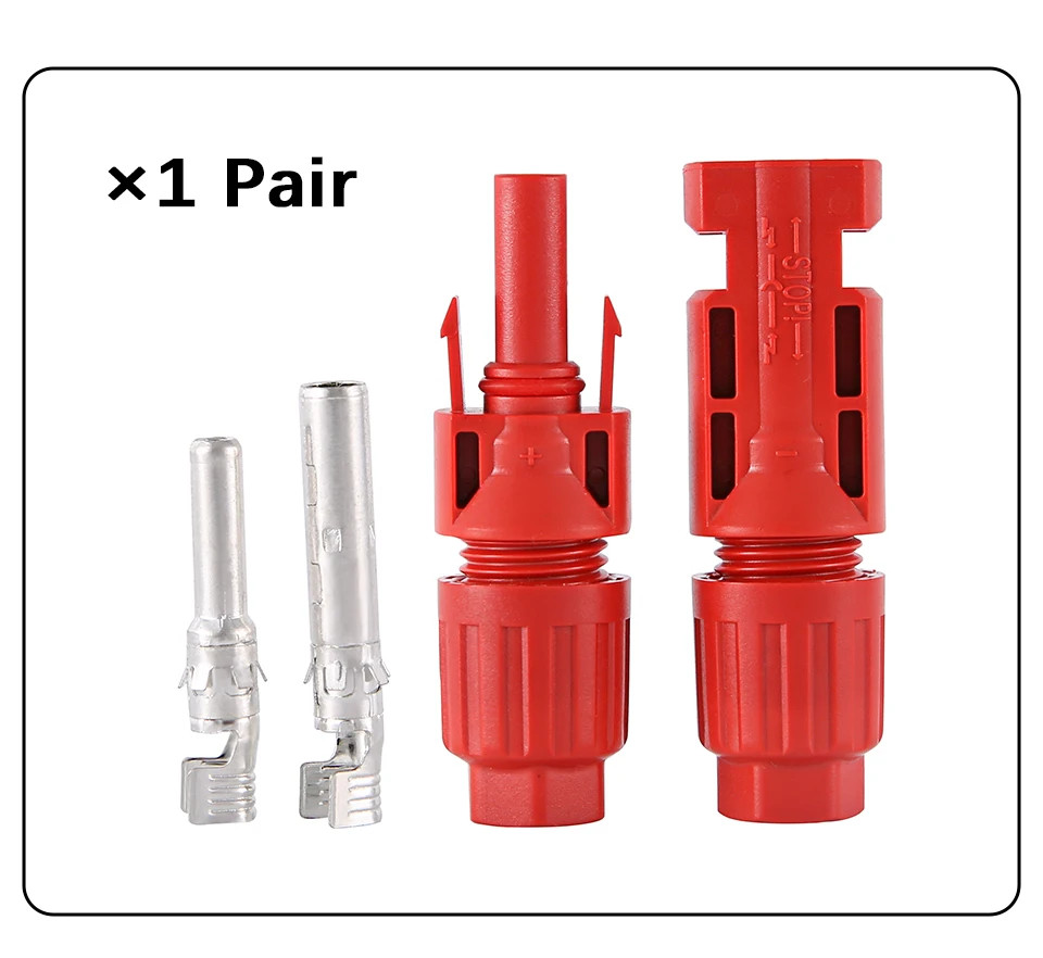 1 Pair PV Connector TUV Approved 1000V DC 35A Male Female For 2.5–6mm² Cable