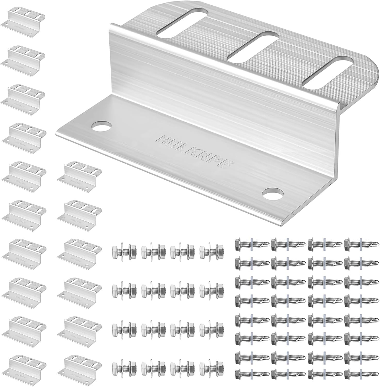 Z Brackets Solar Panel Mounting Kit (16 Pack) Heavy Duty Multi-Slot Aluminum Cor