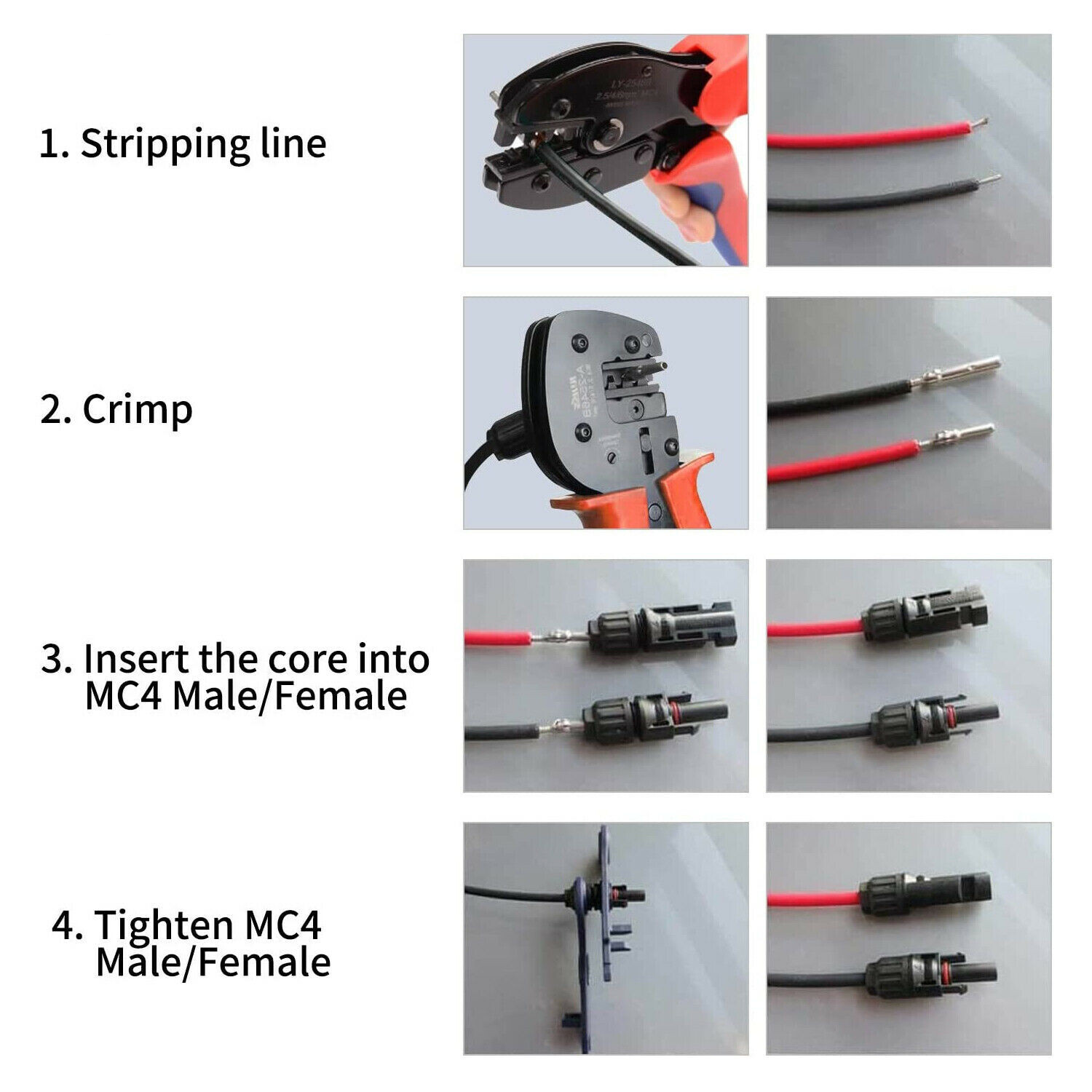 20PCS Solar Pannel Cable Connector Waterproof Male Female Wire Joiners 4mm-6mm