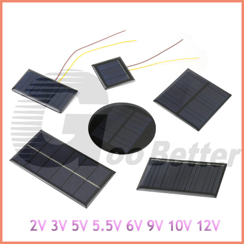 Solar Cell Solar Panel Many Type 2V 3V 5V 5.5V 6V 9V 10V 12V Battery Charger DIY