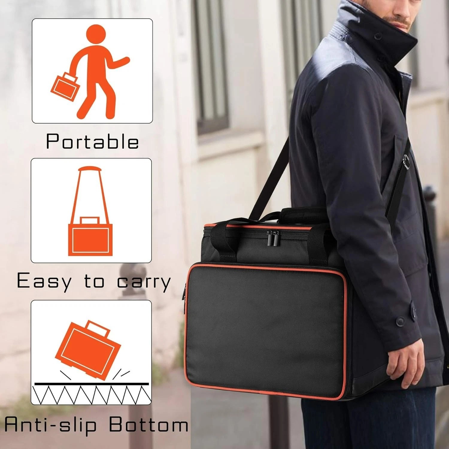 Stylish & Functional Carry Bag for Jackery Explorer 1000 with Accessory Pockets