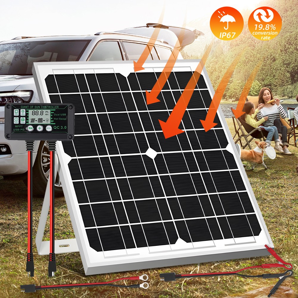 Solar Panel Kit 40W 12V Solar Power Trickle Charger Battery Maintainer Tender US