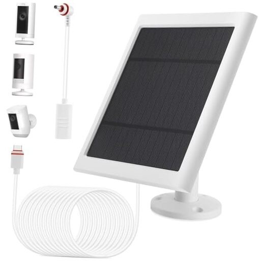 IP65 Solar Panel Outdoor for Ring Cameras () Spotlight Cam White 1P