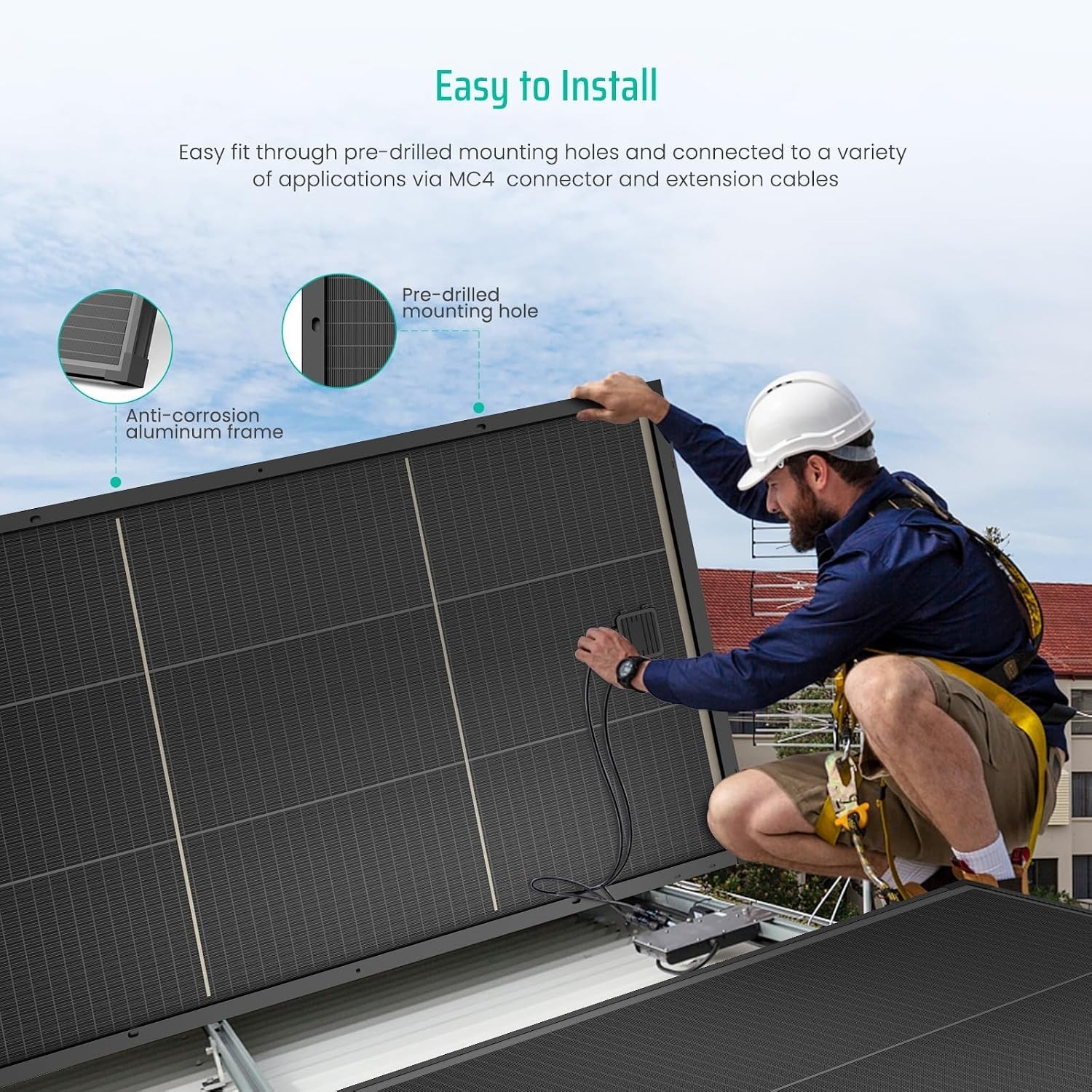 Bifacial 100 Watt Solar Panel, 12V 100W Monocrystalline Solar Panel Panel Hig…