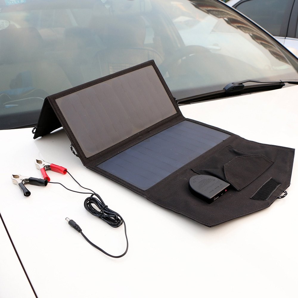18V 21W Foldable Solar Charger Panel Waterproof For Battery Mobile Phone Outdoor