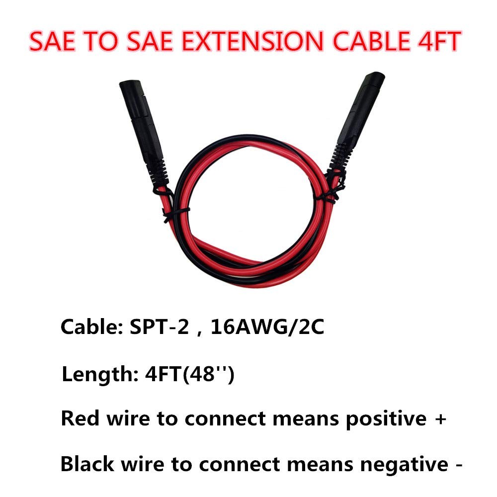 O Ring Terminal SAE Cable – 12V-24V Quick Disconnect Extension Cable 2 Pin DC…