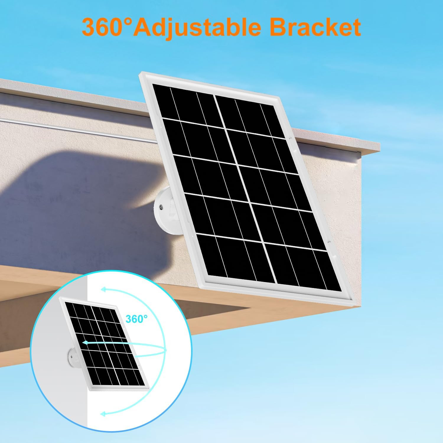 7W Solar Panel for Ring,2Pack Solar Charger for Stick up Cam, Stick up Cam Pro,