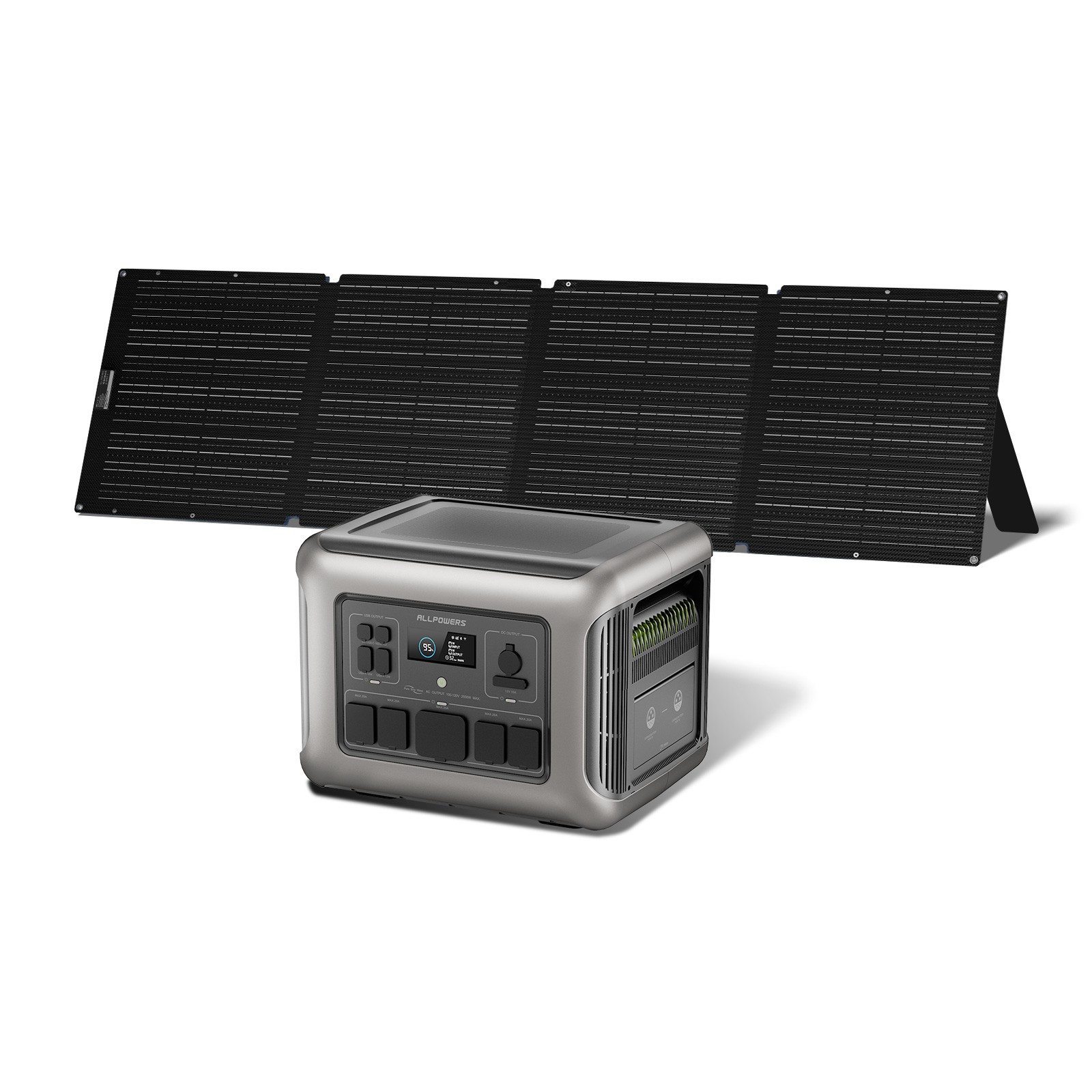 ALLPOWERS 2500W Power Station Portable Solar Generator 200W Foldable Solar Panel