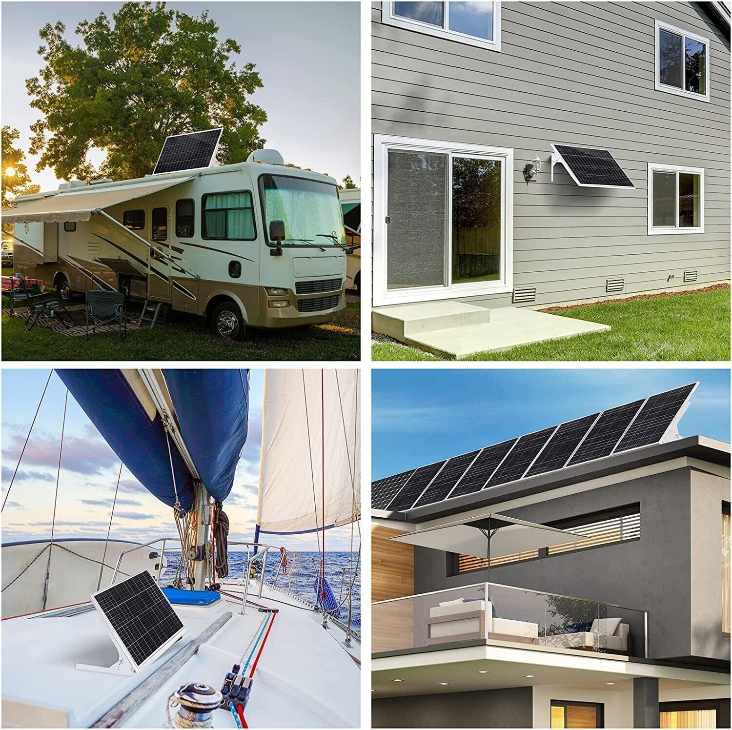 350W 18V Flexible Solar Panel Module Battery Charger Car Outdoor RV Marine