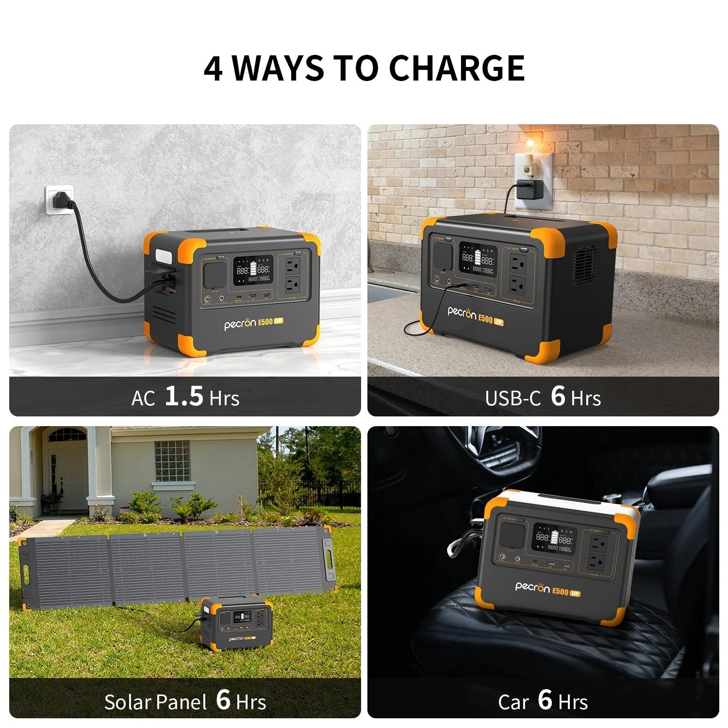 576Wh LiFePO4 Portable Power Station 600W Pure Sine Wave Wireless Charging Solar