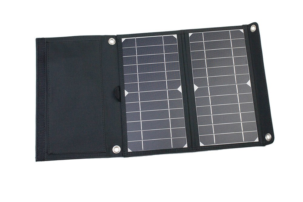 Monocrystalline Portable 15W / 5V USB Solar Panel Folding Camping Fishing