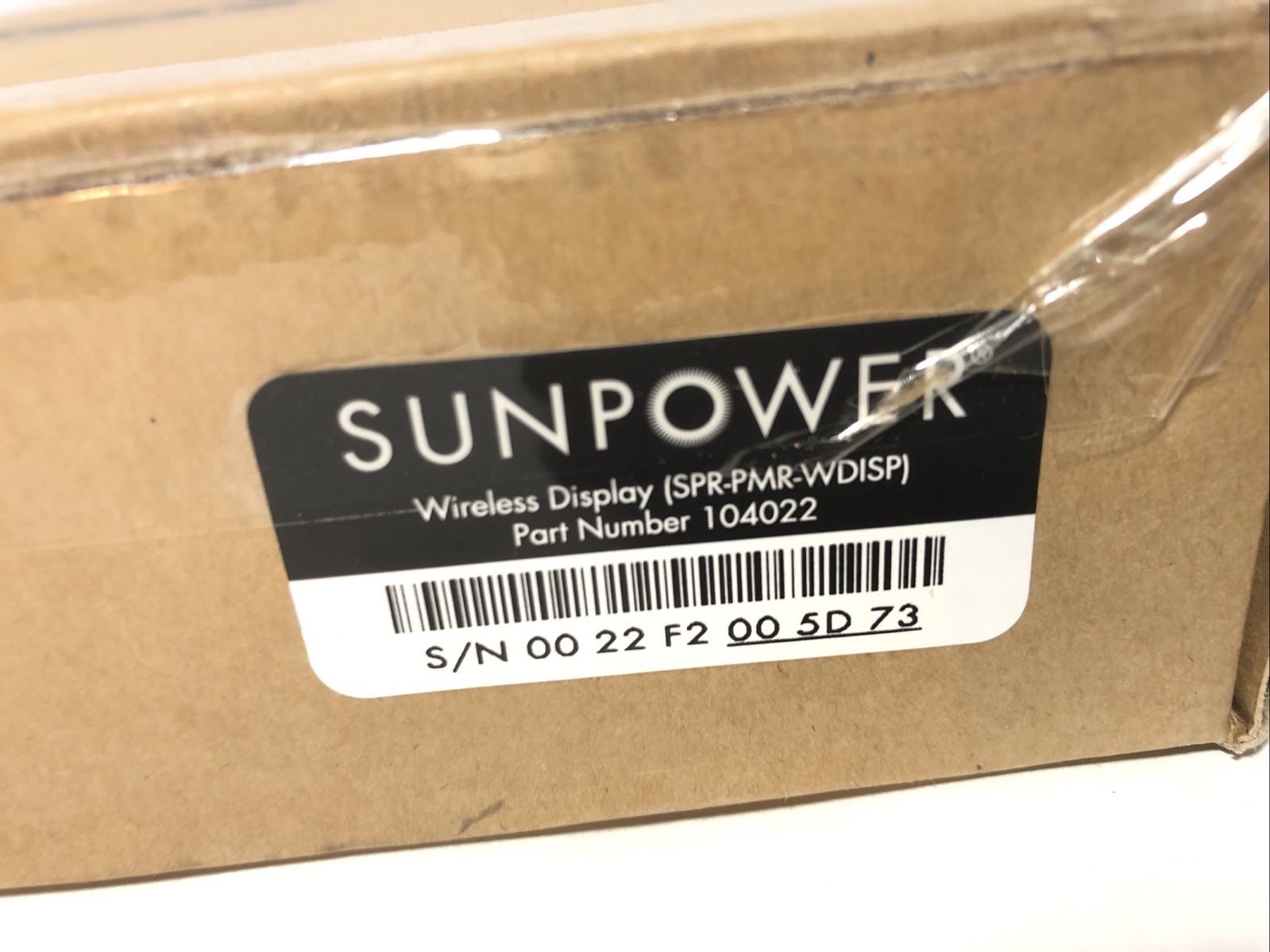 Sunpower Performance Monitoring Wireless Display Part #104022 (SPR-PMR-WDISP)