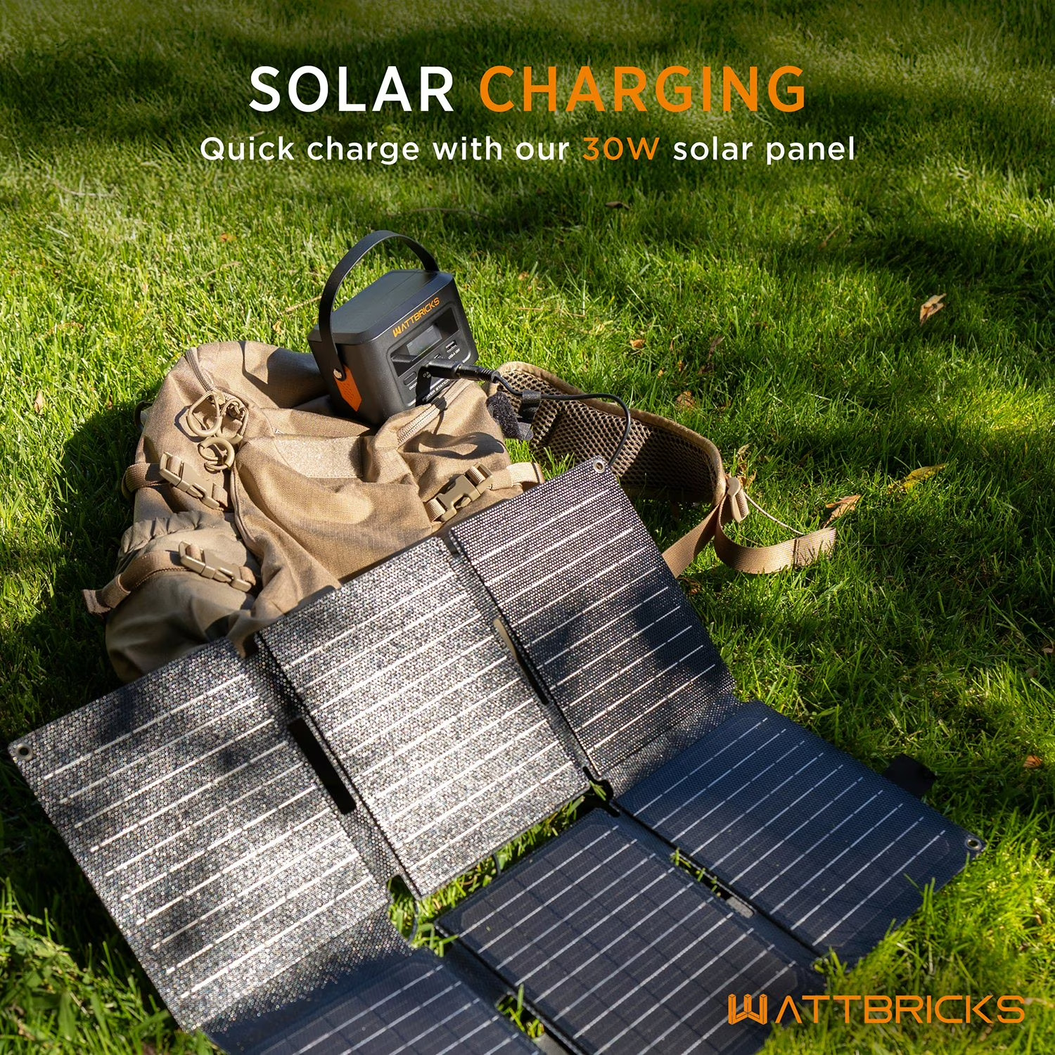 【NEW】WATTBRICKS ENERGY 120-WATT PEAK PORTABLE POWER STATION & SOLAR PANEL BUNDLE