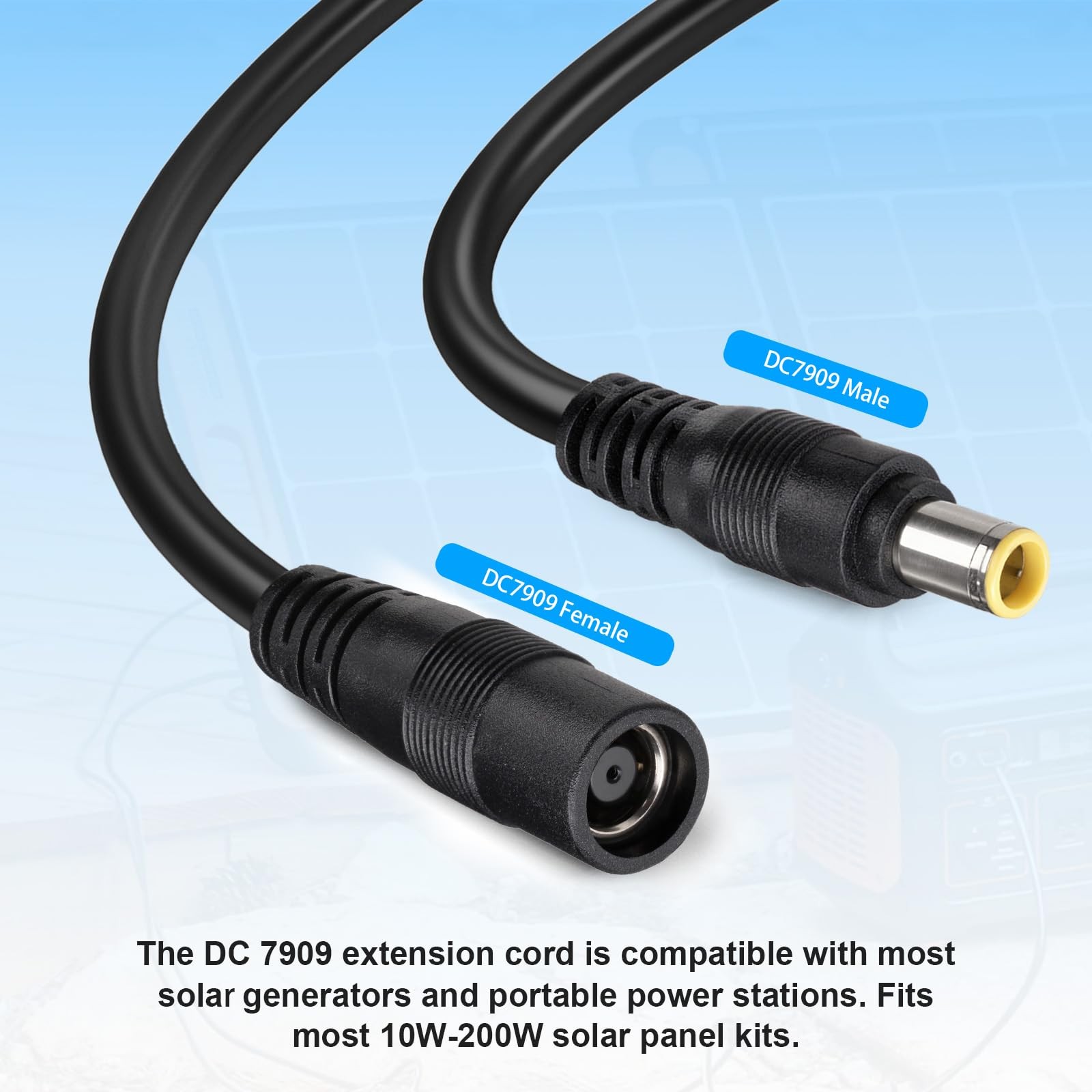 DC Power Extension Cable, 14AWG 20FT 8mm Male to Female Extension Cord with S…