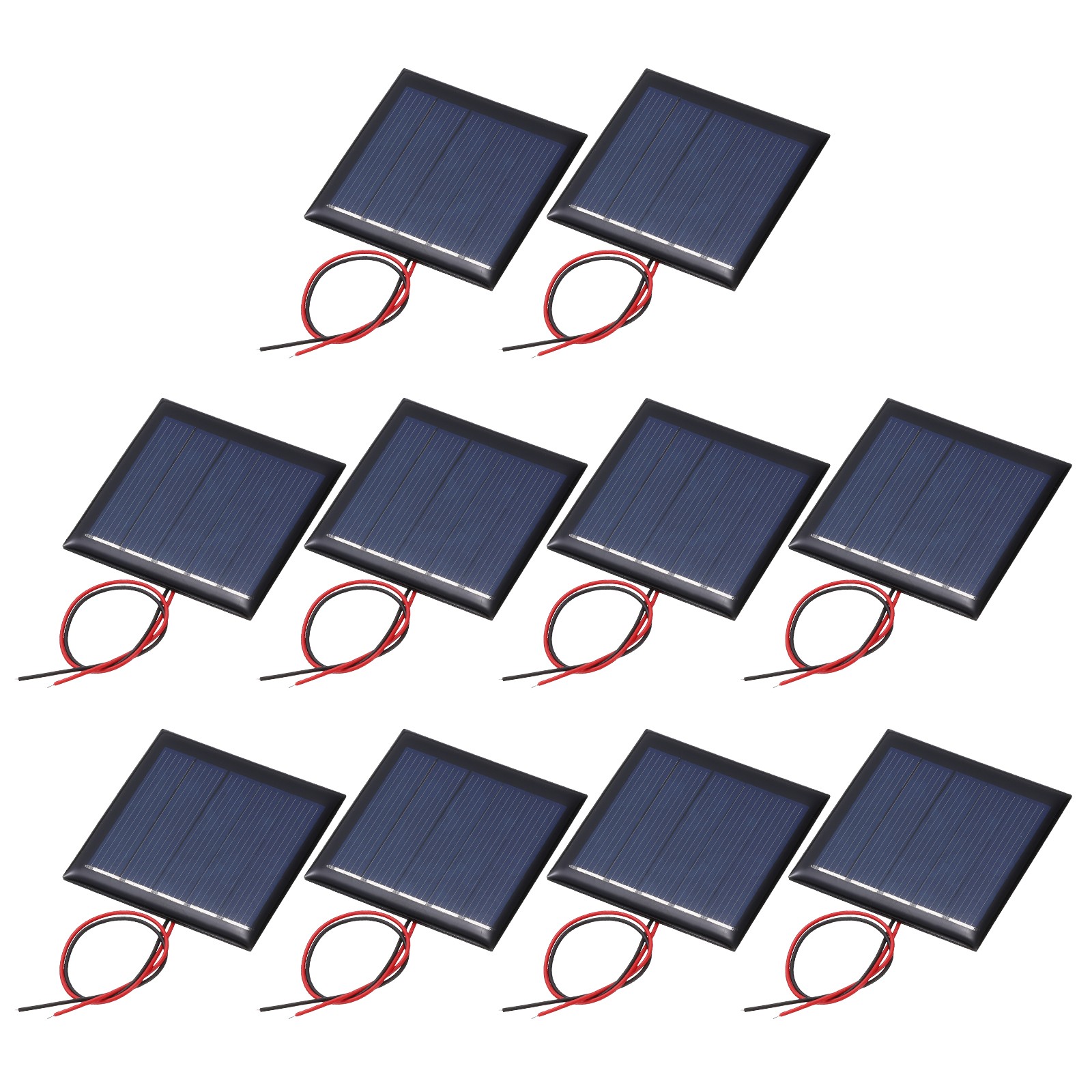 10Pcs 2.5V 0.25W 100mA Mini Solar Panels with Cable