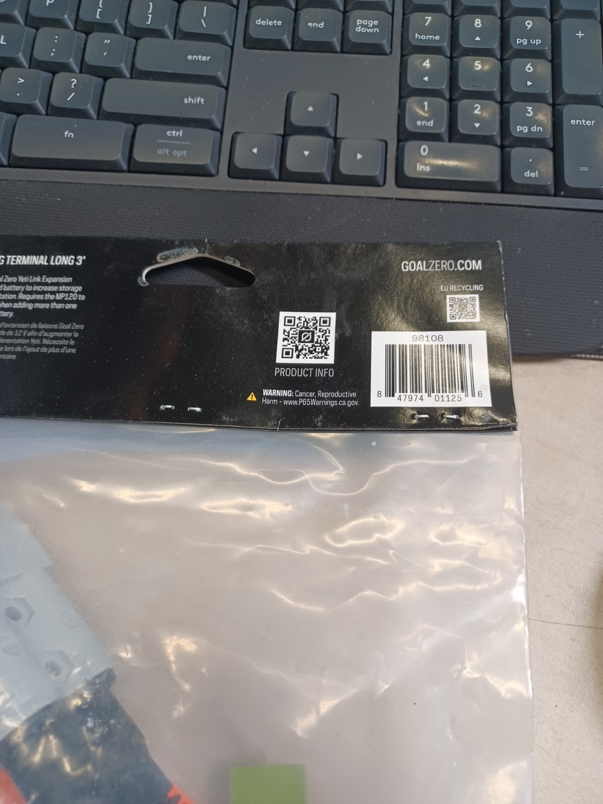 Goal Zero MP120 Male to Ring Terminal – SKU 98108 SEALED