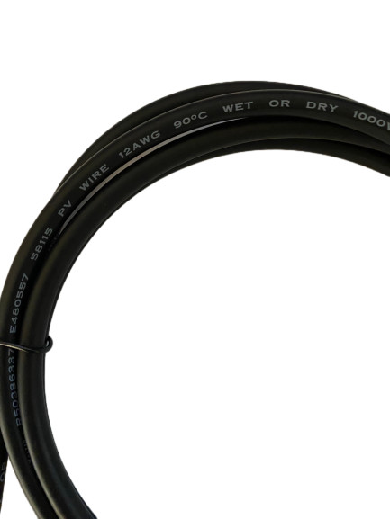 12 AWG Solar Panel Extension Cable PV Wire Solar 1000v Connector MC4 (6ft)