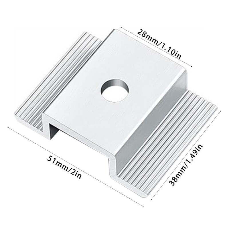 12pcs Solar Panel Mounting Clamps With High Strength Aluminum Alloy Materials