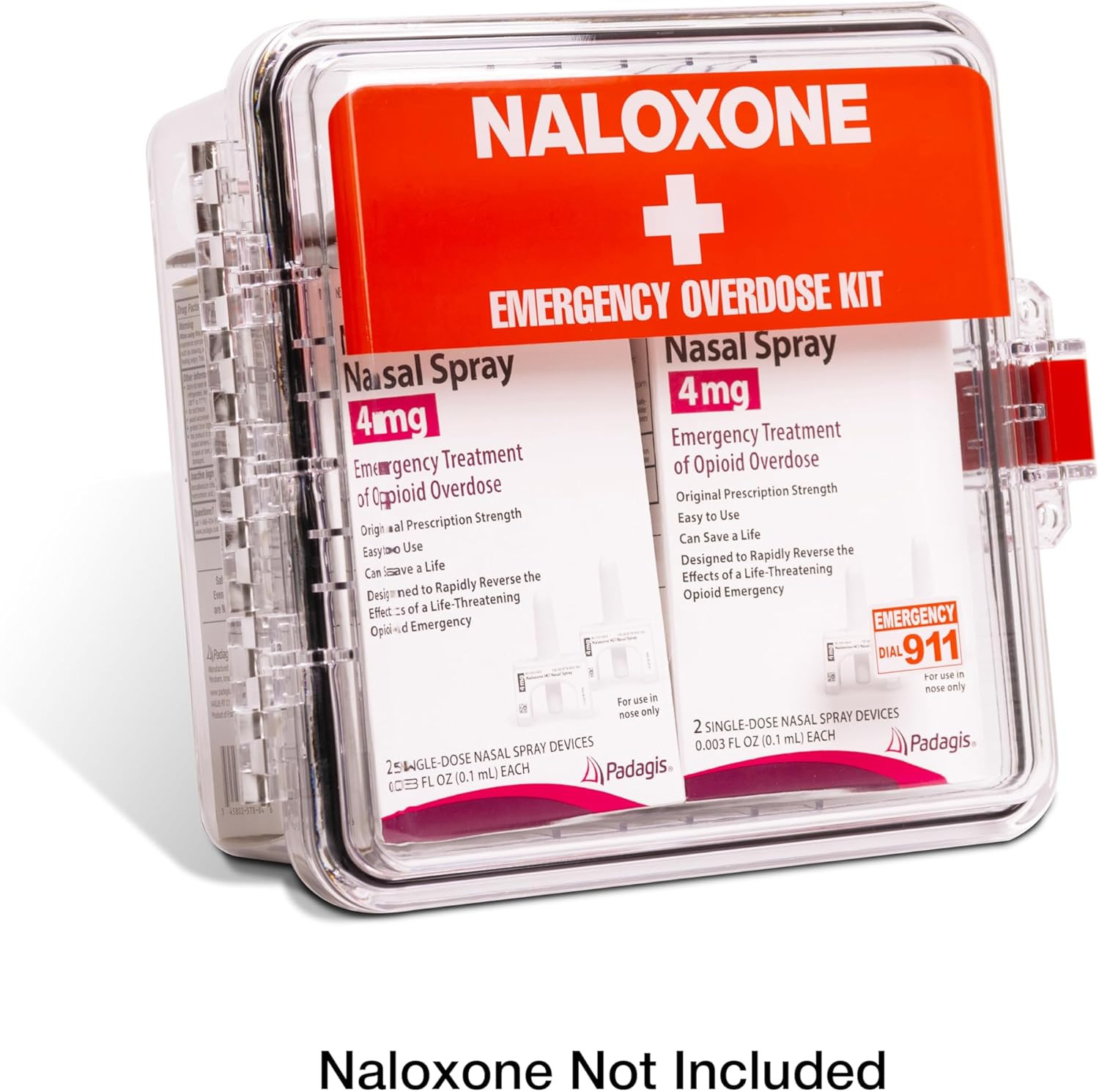 Outdoor Waterproof Naloxone Emergency Overdose Kit Cabinet – Clear Gasket-Sealed