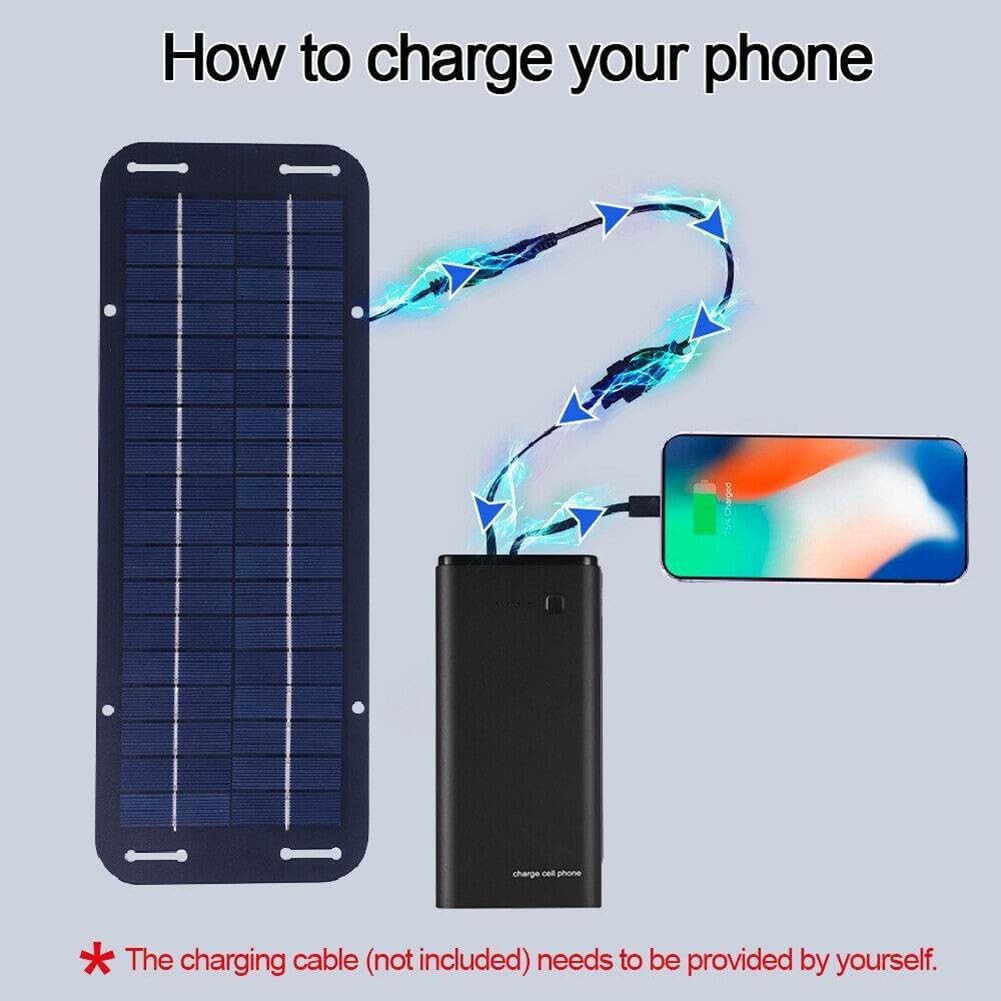 30W Solar Panel 12V Trickle Charger Battery Charger Kit Maintainer Boat Car RV