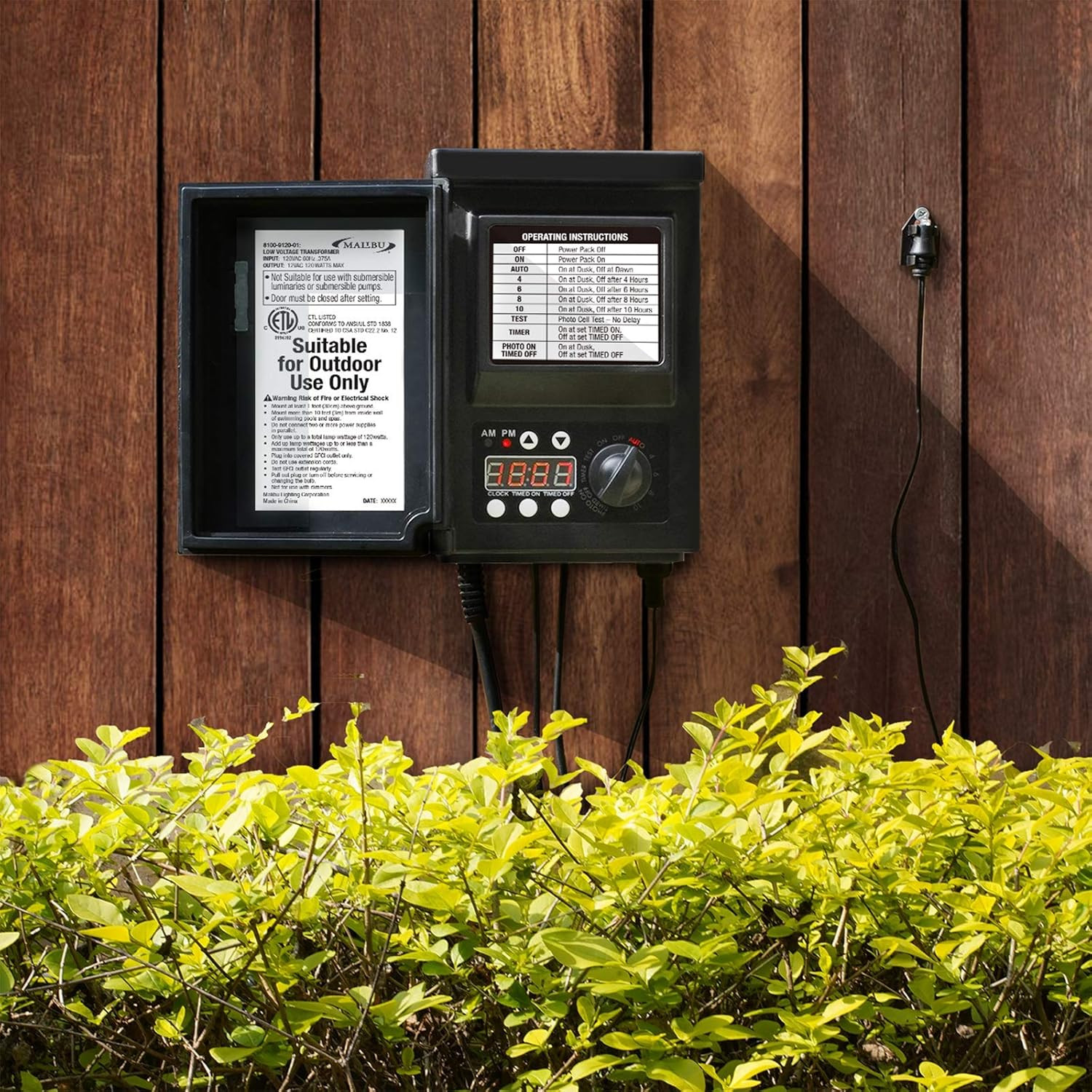 120 Watt Power Pack with Sensor and Weather Shield for Low Voltage Landscape Lig