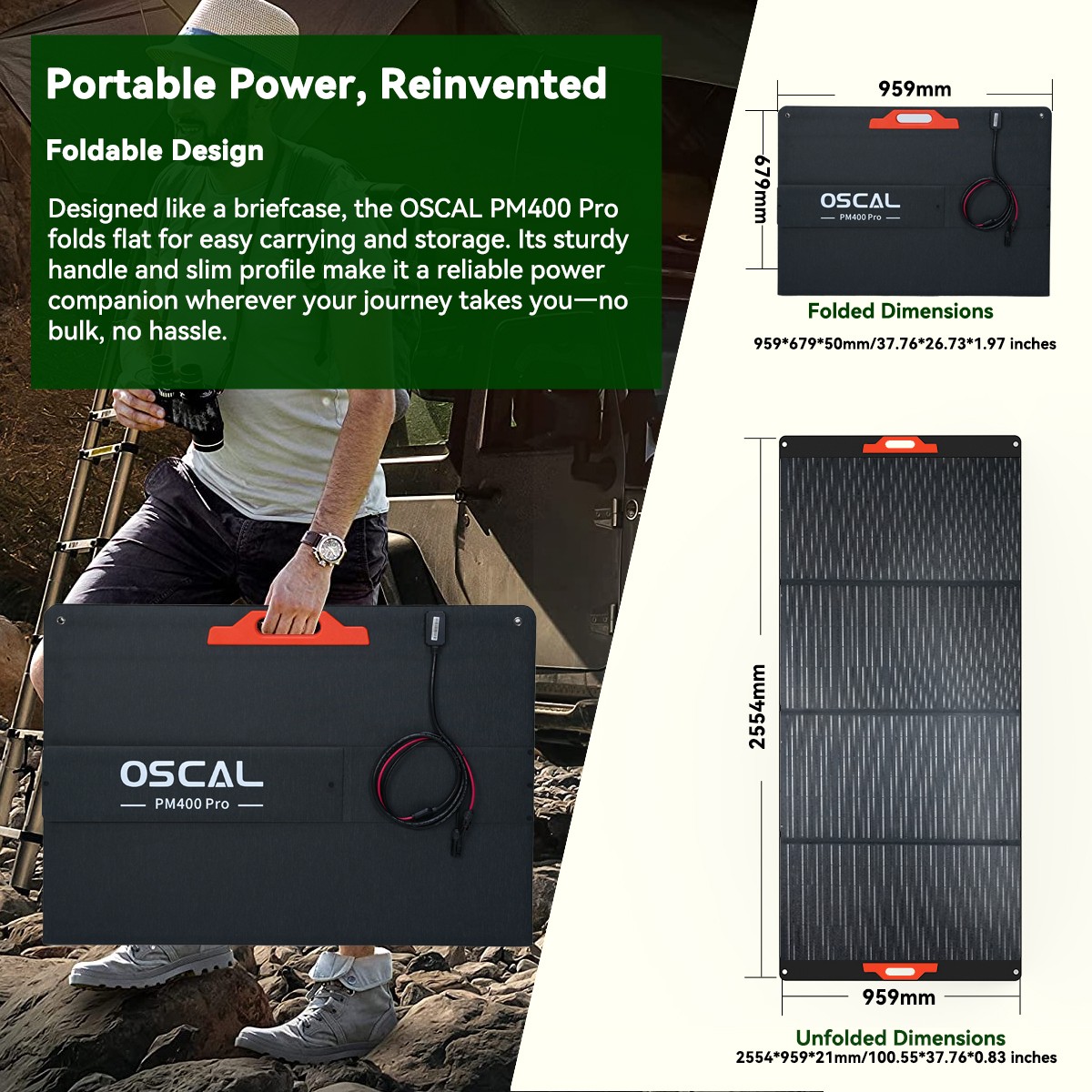 Blackview OSCAL PowerMax 6000W Portable Power Station 3600Wh 2x 400W Solar Panel