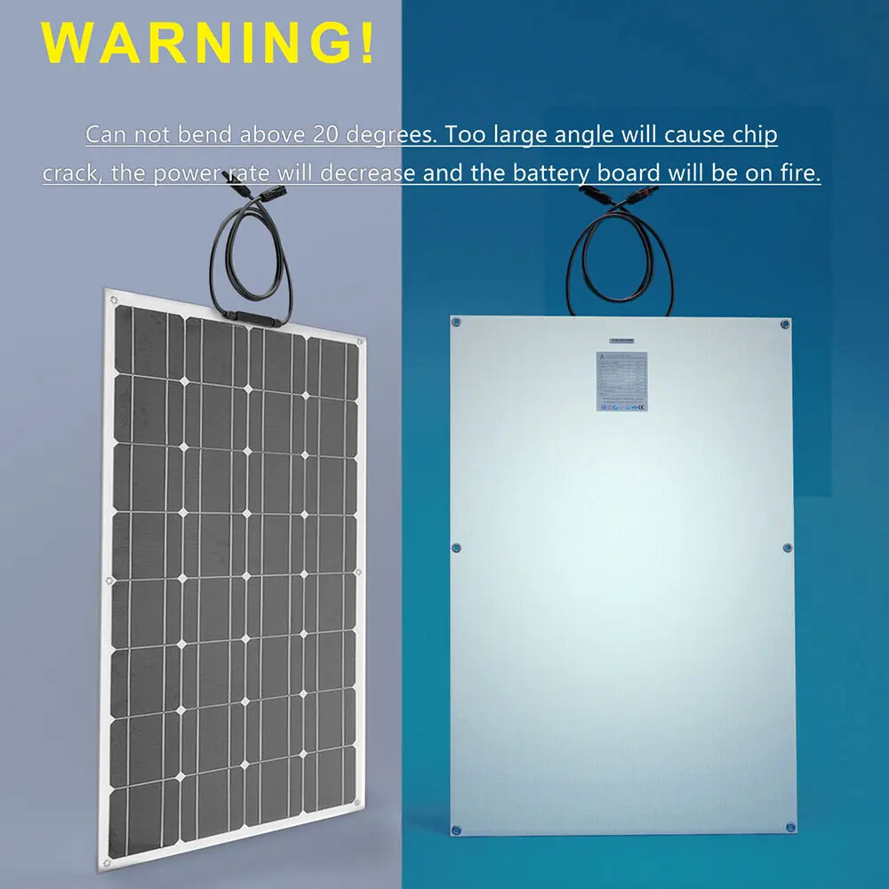 200W-350W 18V Flexible Solar Panel Module Car Battery Boat Camping Marine RV