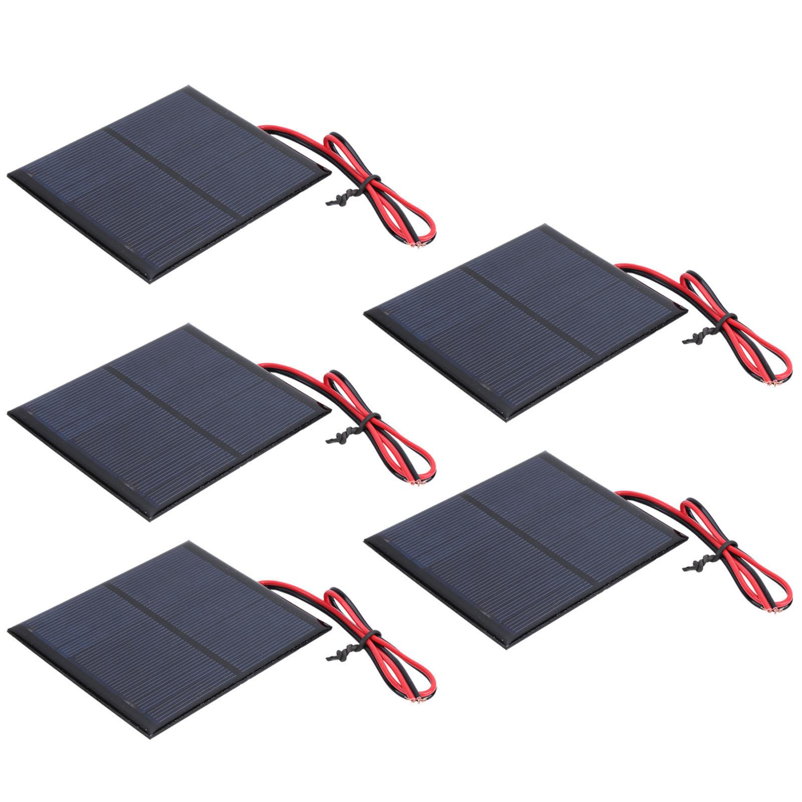5Pcs Small Solar Panel Epoxy Power Board Module 30CM Red And Black Wire DC5.5V