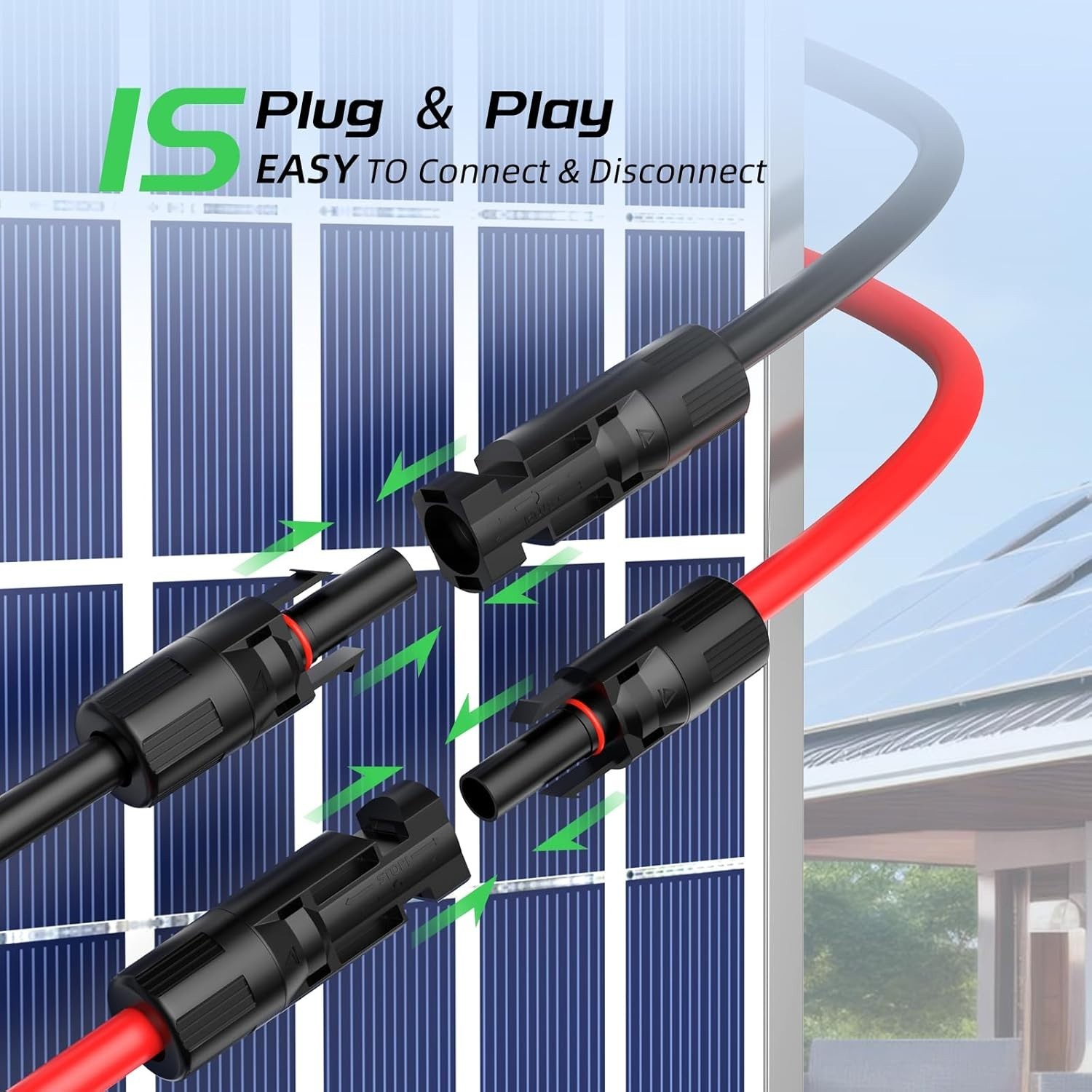 100FT 12AWG Solar Panel Extension Cable, 12 Gauge 4mm² PV Wire with Female & …