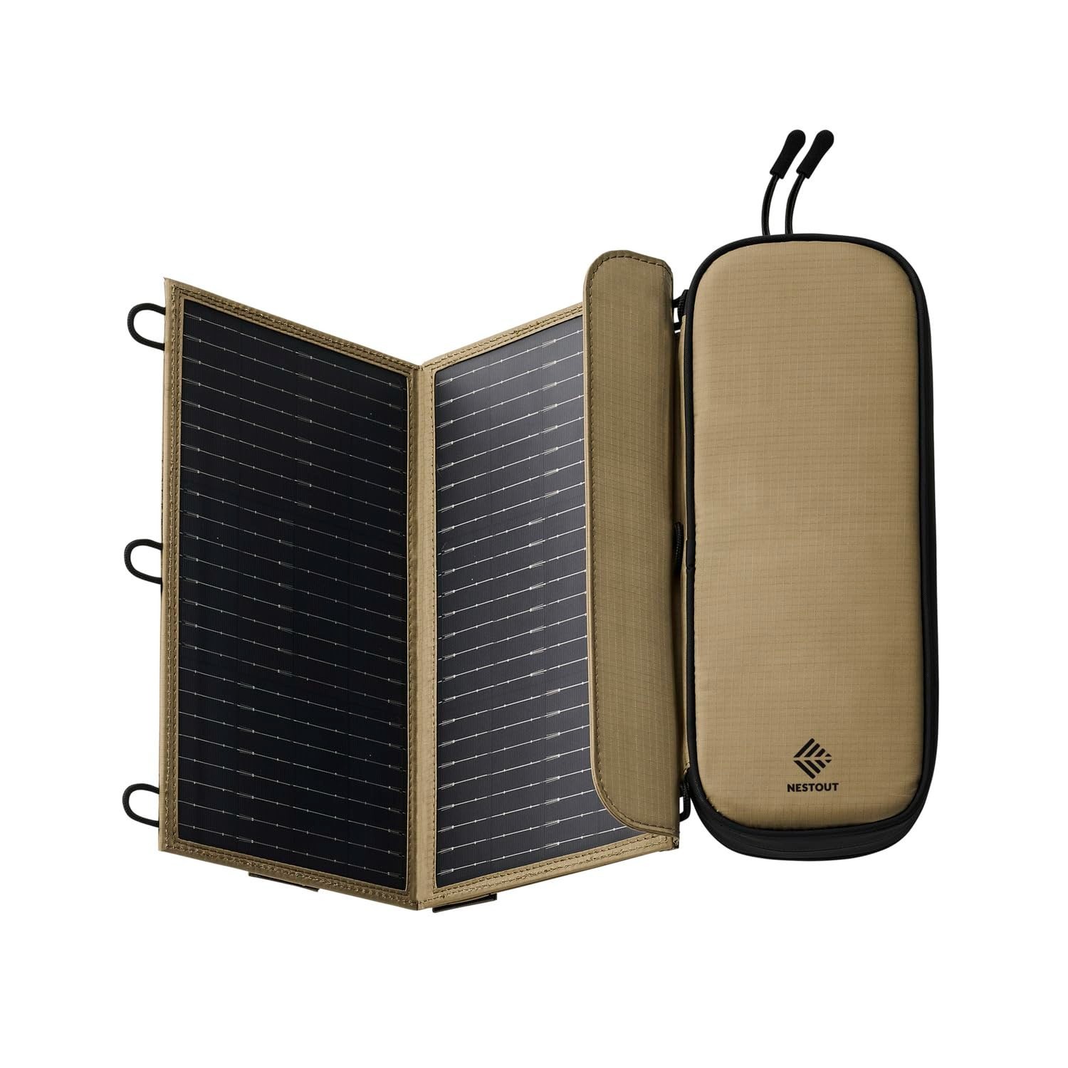 Portable Solar Charger 14W – USB-C & USB-A, Foldable, Water-Resistant, Camping U