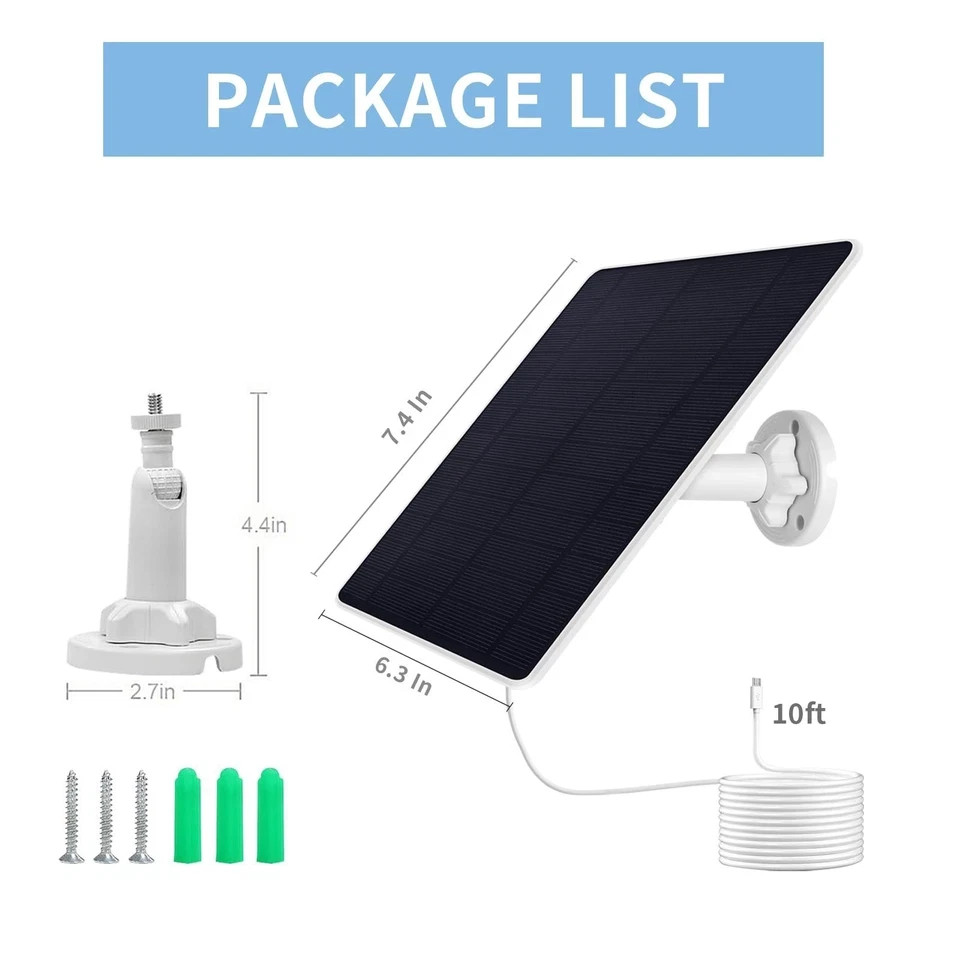 Solar Panel Charger for Arlo Essential 2K Outdoor(2nd Gen)/Essential XL 1Pack