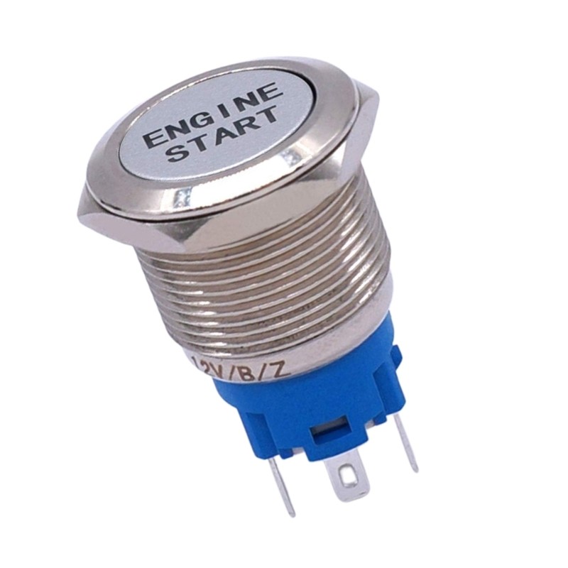 19Mm Metal Push Button Switches with Led Waterproof 12V for Car Modification Use