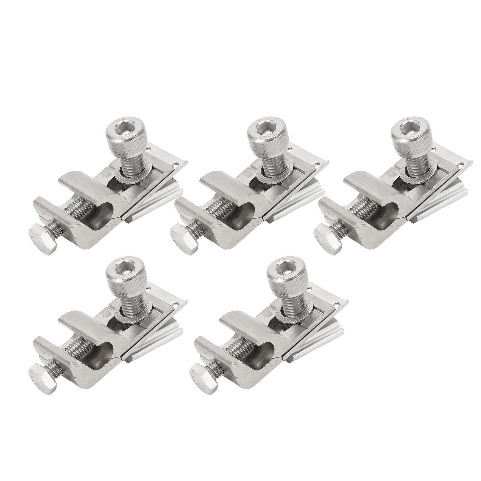 5Pcs Solar Panel Grounding Lugs Metal Clips Cable Clamps Bracket Earth Clip♡
