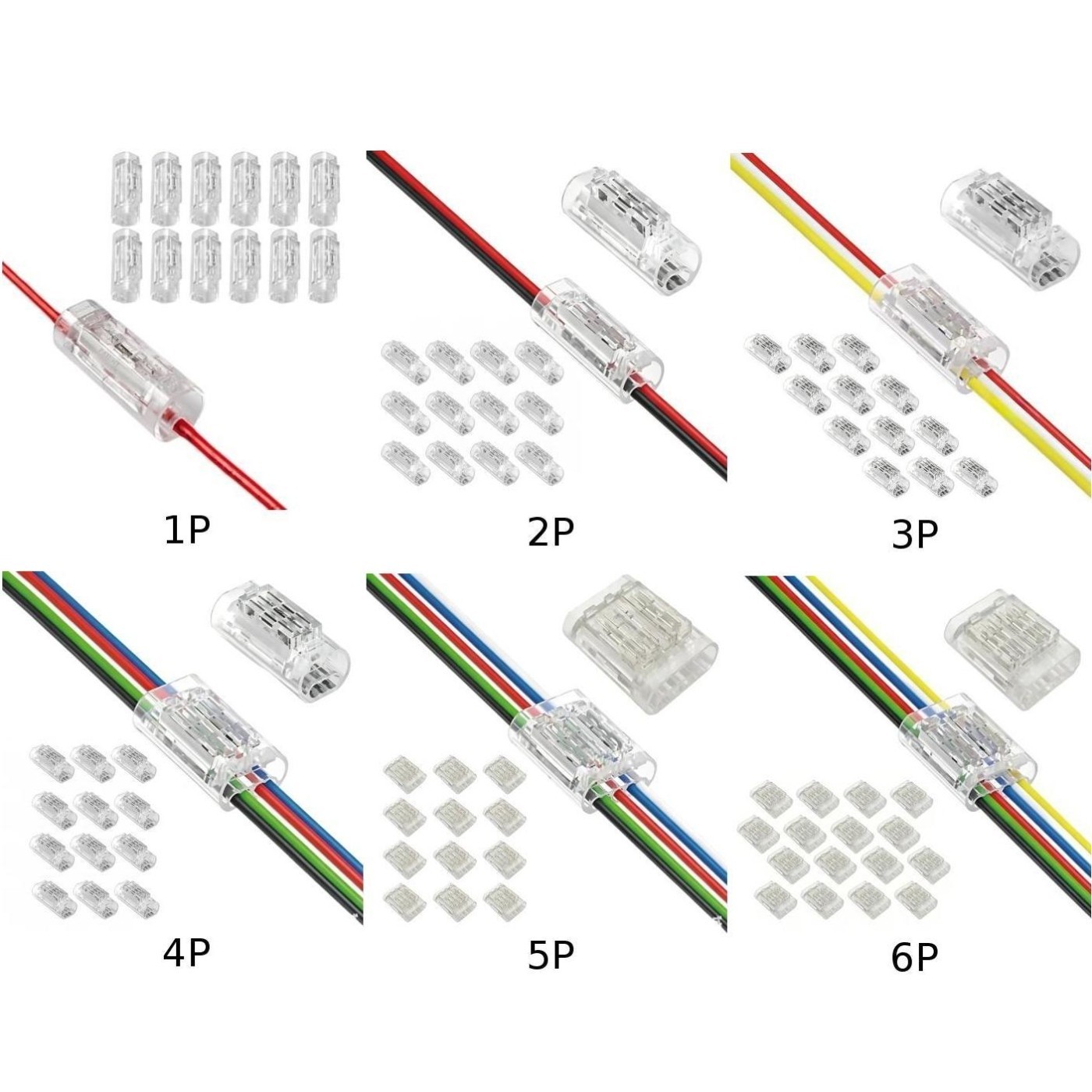 For Home Electrical Wire Connector Transparent Clip No Stripping Required