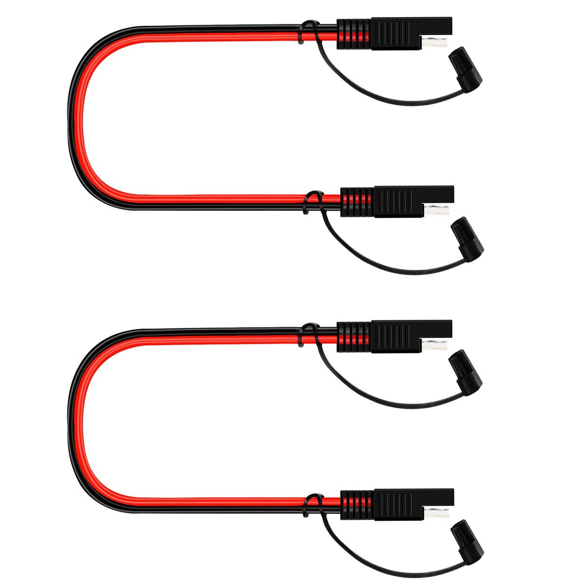 2-Pack SAE Extension Cable 14AWG 20A SAE to SAE Quick Disconnect Wire Harness…
